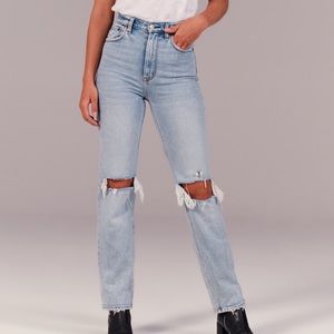 90s ultra high rise straight jeans